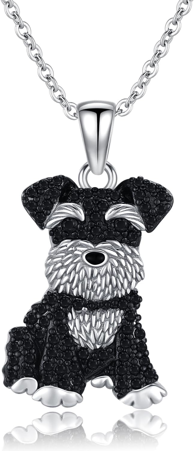 Animal Necklace for Women 925 Sterling Silver Cute Dog/Cow Pendant Pet Jewelry Gifts for Lover