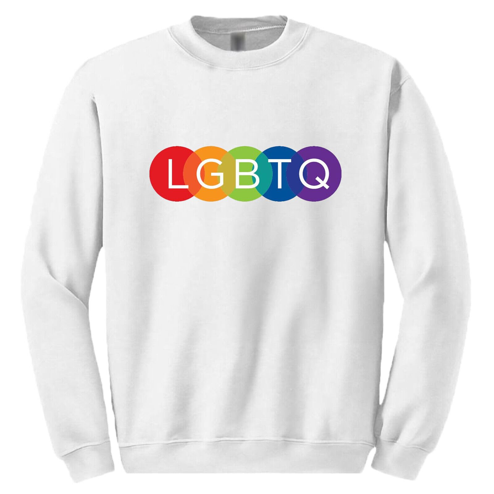 Pull homme arc-en-ciel Gay Pride blanc en maille confortable