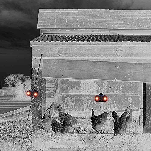 Lycoming Solar Predator Control Light Coyote Deterrent For Garden Chickens Coops 4 Pack And 2 Pack Bundle #TOP9
