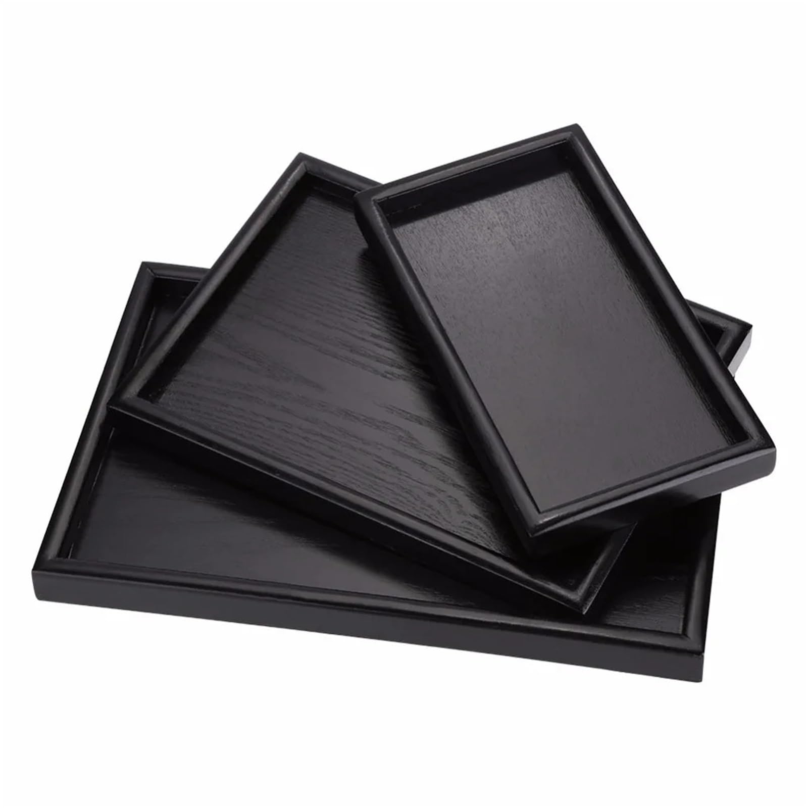 Bandeja para Servir (2 Unidades), de Madera, Ideal para Servir té, Comida, Aperitivos y postres, Ideal para Utensilios de Cocina (22 x 12 x 2 cm).