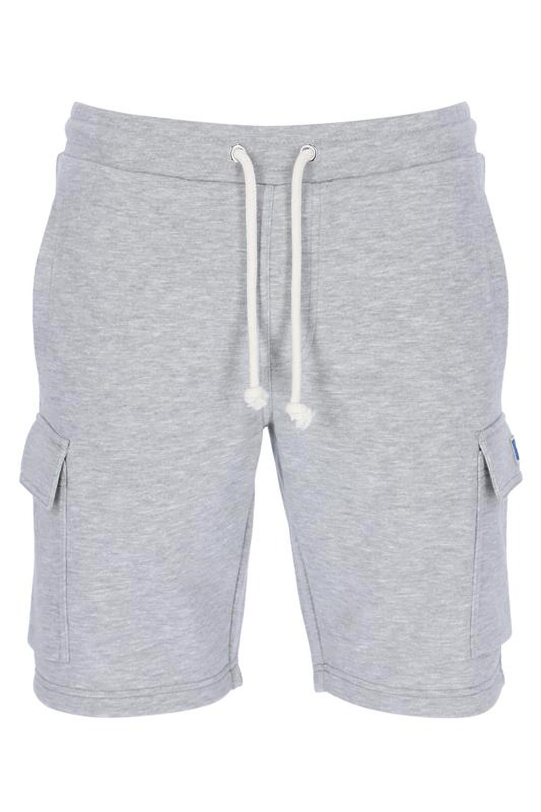 Russell Athletic Mens Caspian-Cargo Shorts, New Grey Marl, M EU