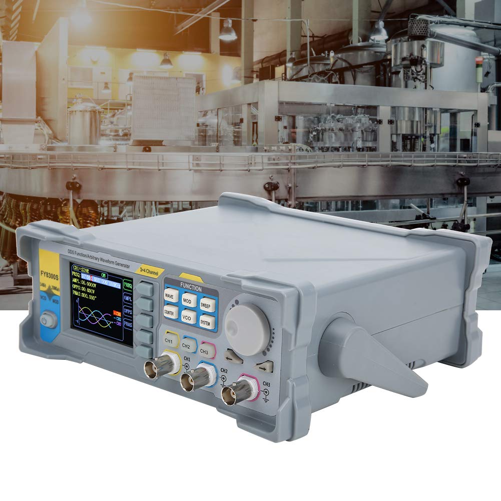 Générateur de signaux DDS Générateur de fonctions de forme d'onde arbitraire à 3 canaux Fréquence mètre 4 Sortie de niveau TTL(FY8300S-20M EU Plug 100-240V)
