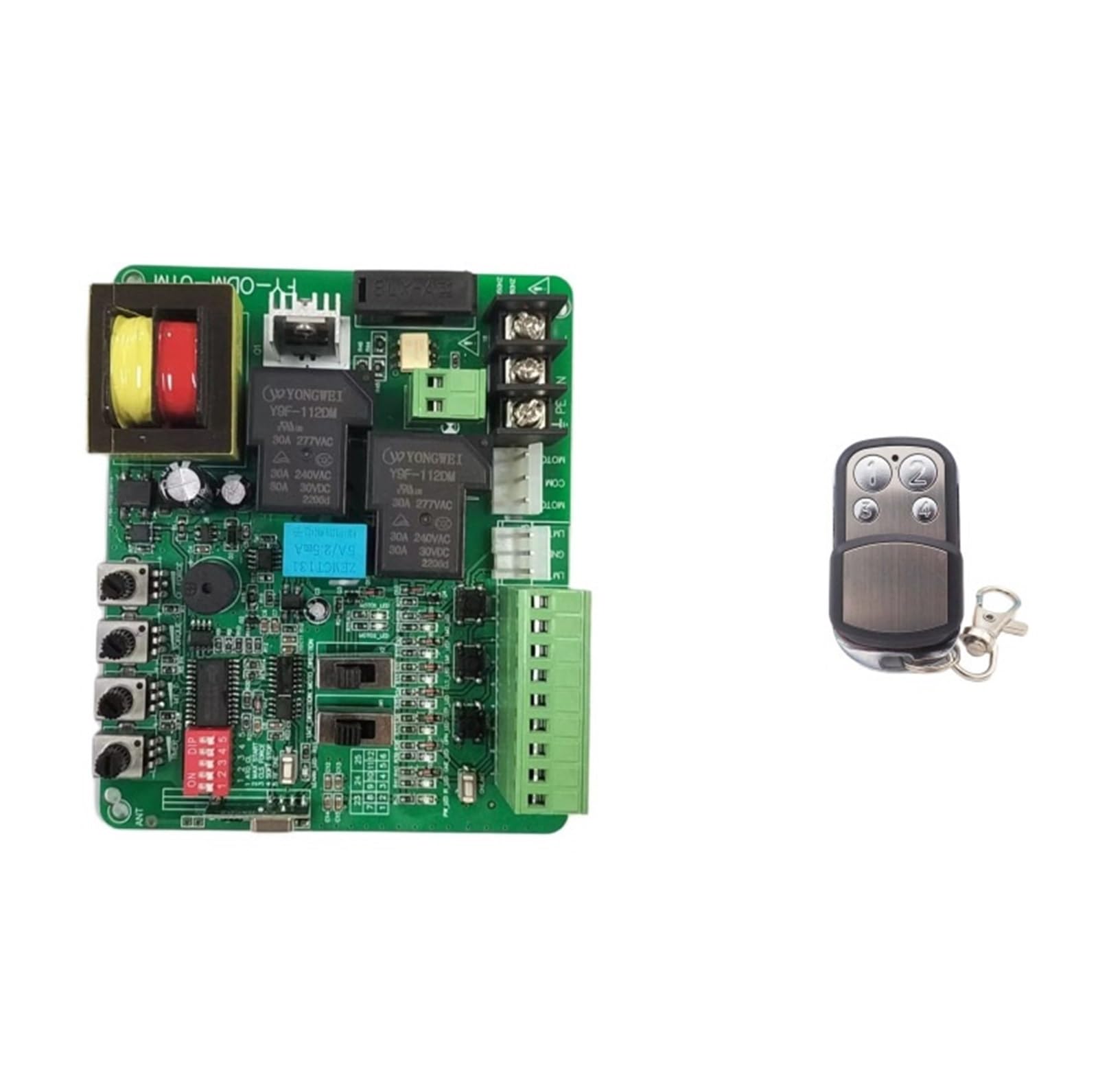 Sliding Gate Motor Circuit Board with Slow Stop Automatic Closing 433MHZ Remote Control and Mobile PCB(PCB 2 Remote 220V)