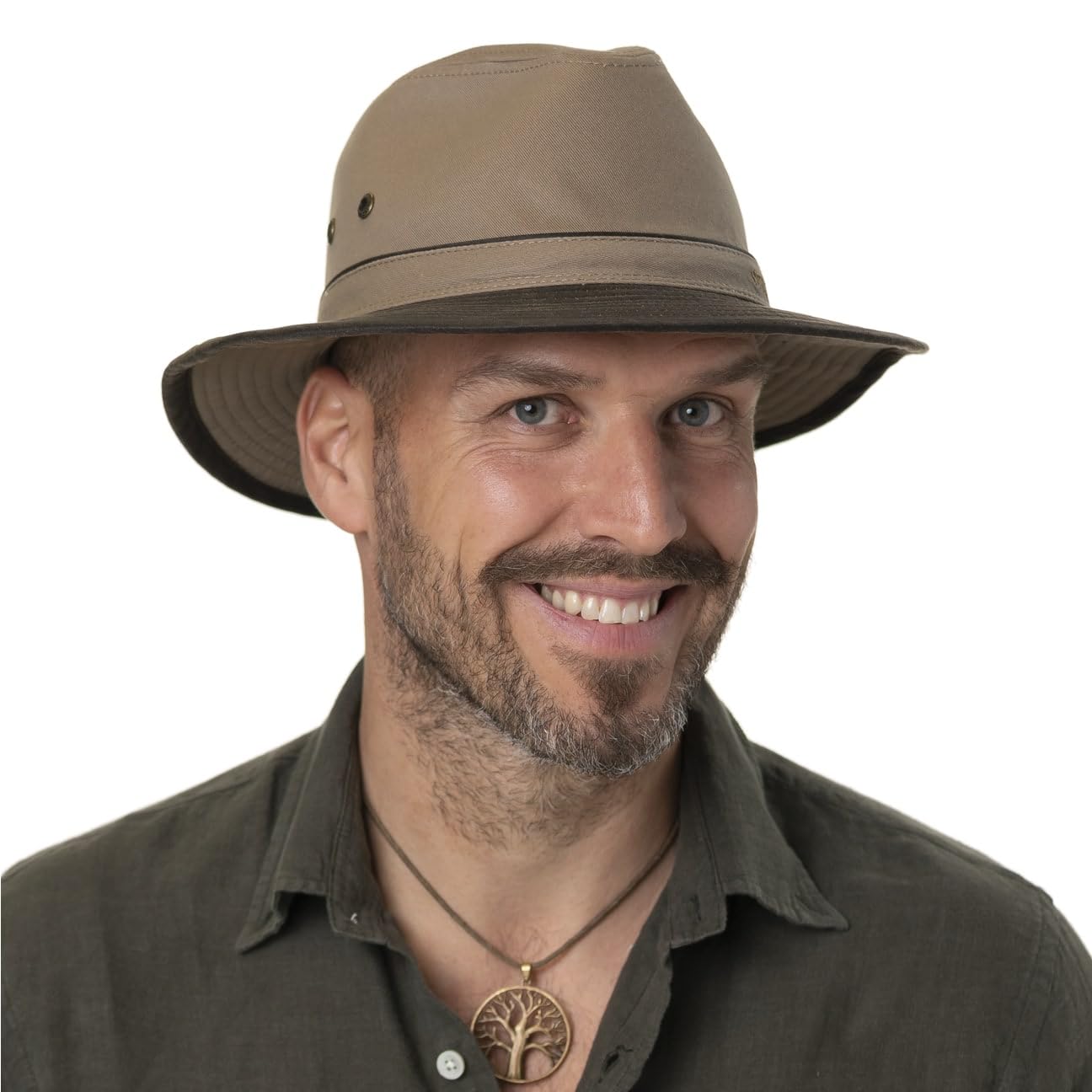 Stetson Cappello Traveller Uomo con Protezione UV40 Cappello Sole Ripiegabile Indeformabile Used Look Tessuto Primavera Estate