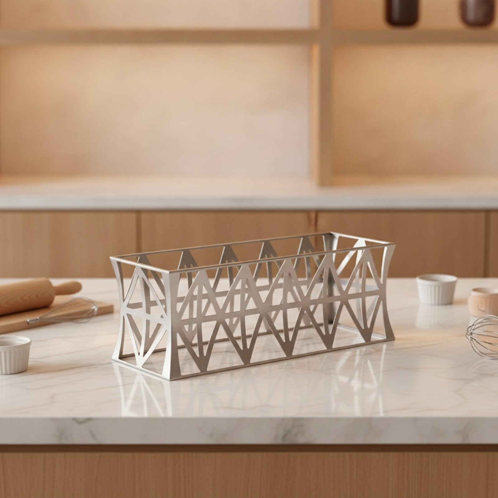 Vassoio da Esposizione per Pasticceria | Professionale, Vassoio Rettangolare con Bordo Rialzato, Moderno, , per Hotel, Catering, Pasticcerie , XL , Rettangolare