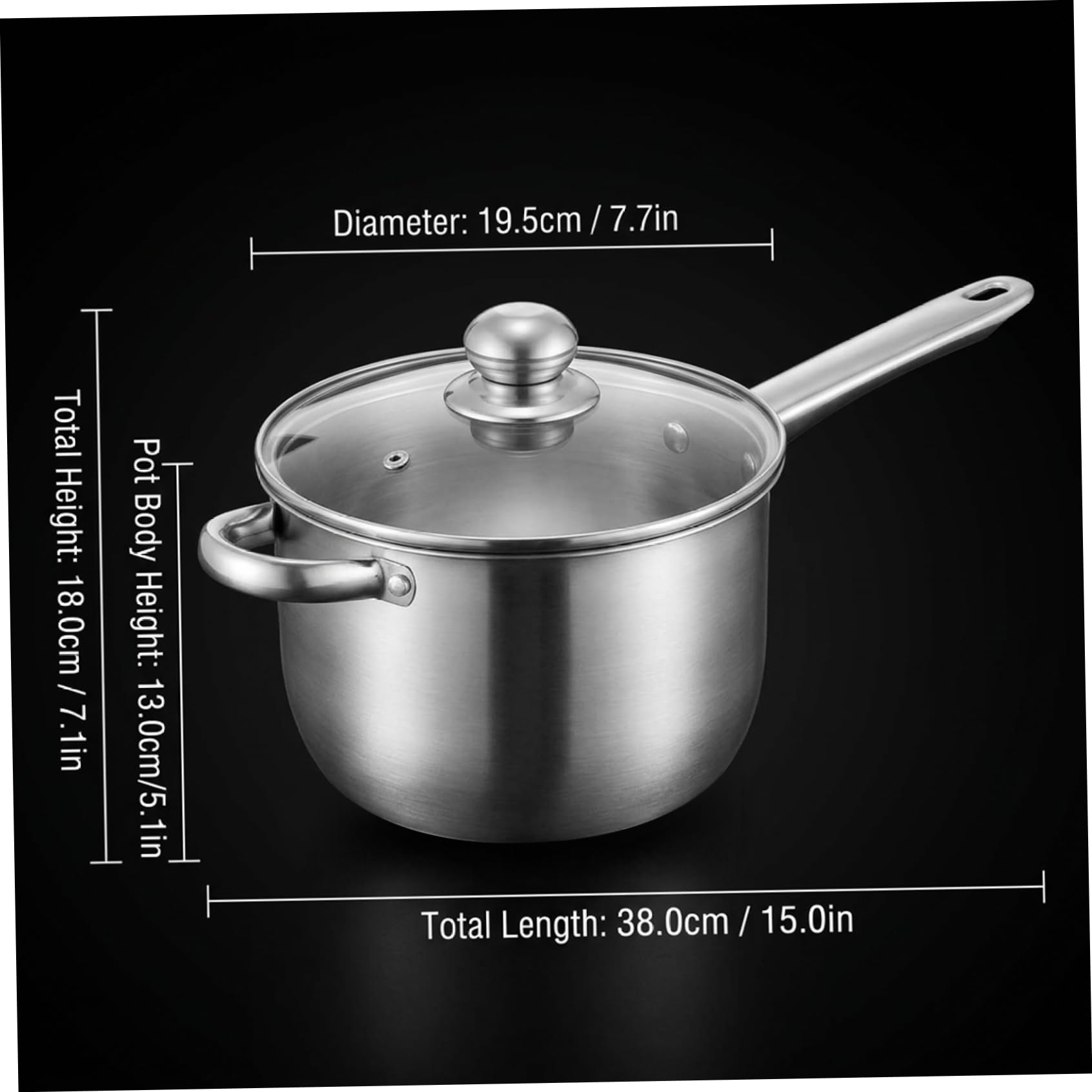 Sartenes para Patatas Fritas con Cesta y Tapa Olla freidora de Acero Inoxidable de 7 7 Pulgadas de diámetro con Cesta y asa para freír Pescado camarones Pollo Patatas Fritas