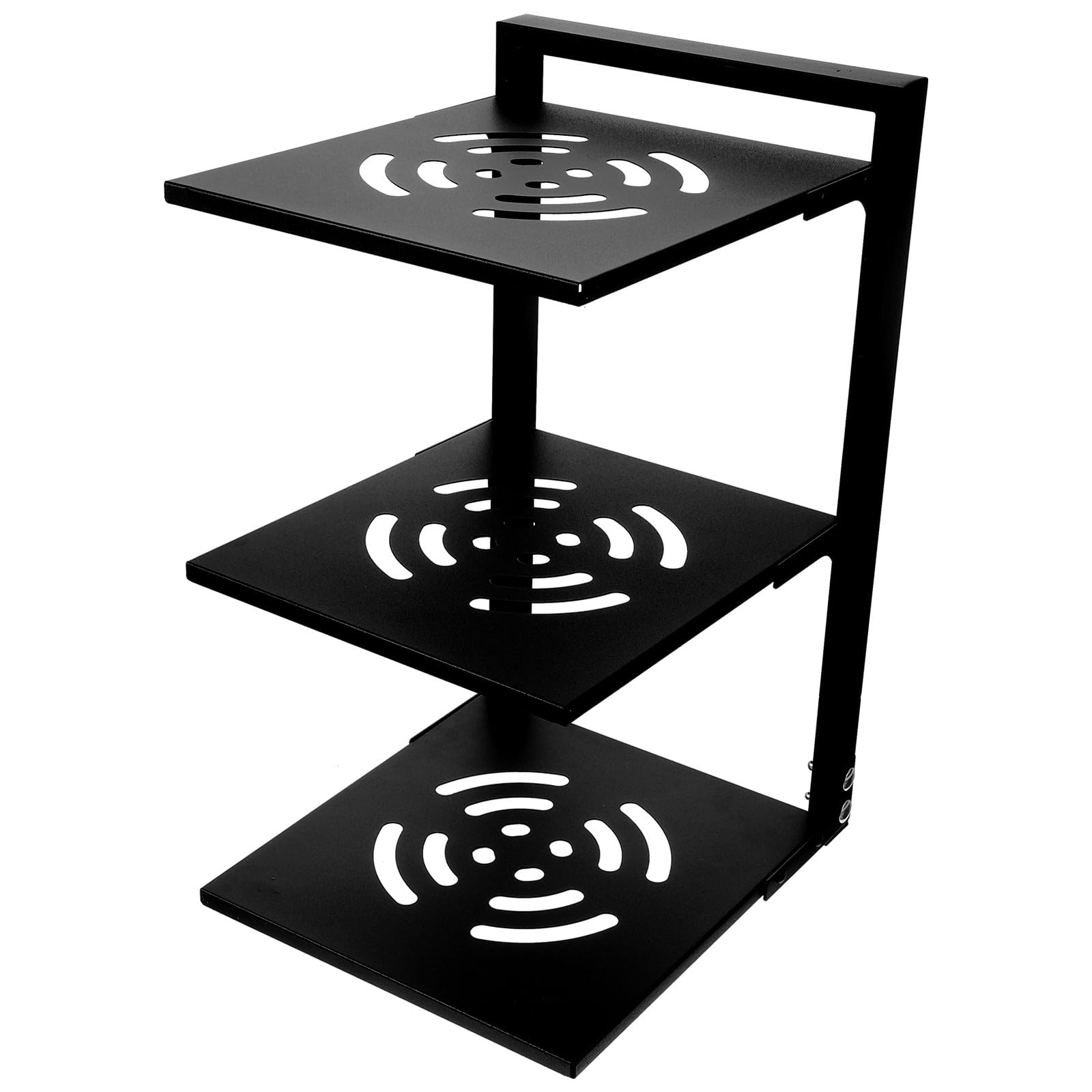 Organizer per Pentole e Padelle a 3 Livelli in Metallo Nero, Portapentole Sottolavello Regolabile per Cucina e Bagno, Organizer Verticale per Riporre Pentole e Taglieri in Spazi