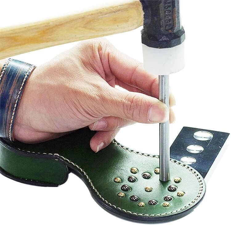 Mushroom Domed Snap Rivet Setting Steel Spike Studs Punch Setter Hand Tool Leather Craft Punching 3-15mm DIY Garment Shoes Hat - (Color: 8mm) image 2