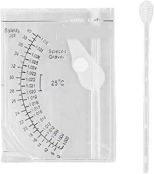 Salinity Tester, Automatic Accurate Salinity Meter with 0 to 40 Percentage Salinity Range Lightweight Sturdy Sea Hydrometer for Fish , Aquarium, Pond, Water, Saltwater, Freshwater