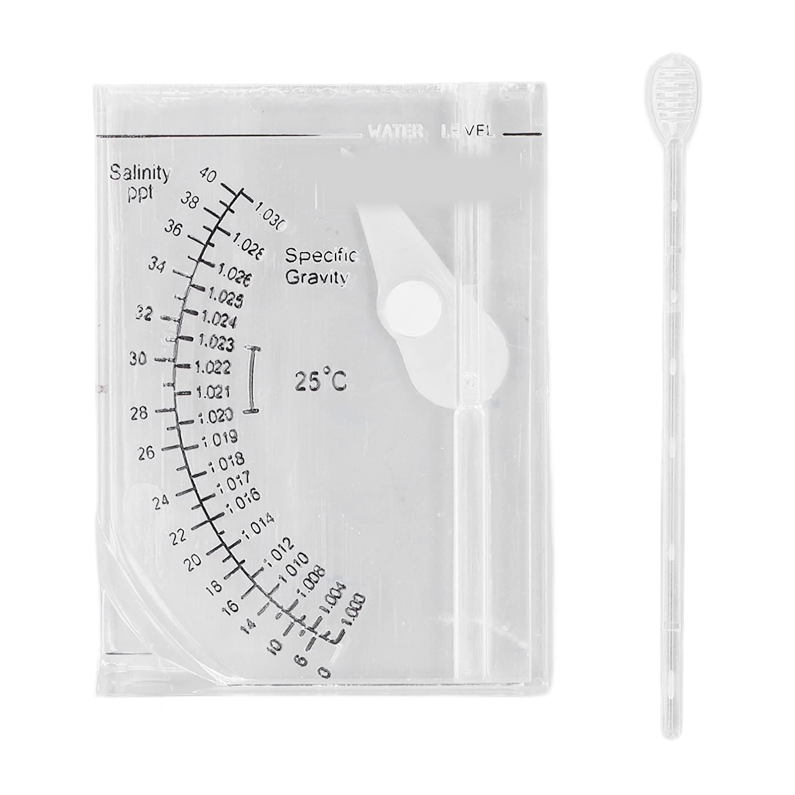 Gavigain Aquarium Salinity Tester Accurate Hydrometer Fish Tank Salt Water Salinity Meter Plastic Material Pond Seawater Concentration Meter