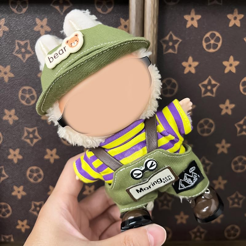 Total 4 Sets Fashion Doll Clothes Accessories for 17cm Dolls Include: 4 Hats, 4 Pants - Image 3