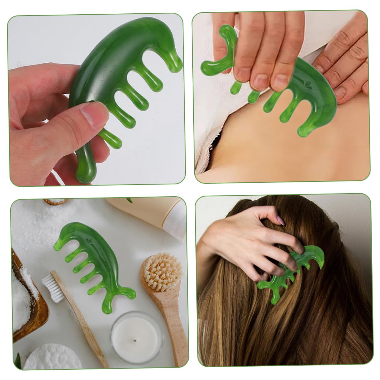 Healeved 8stücke Kopfhautmassage-kamm Resin Tragbarer Massagekamm Mit Zähnen Kopfhautpflege Und Entspannung Für Zuhause Und Unterwegs