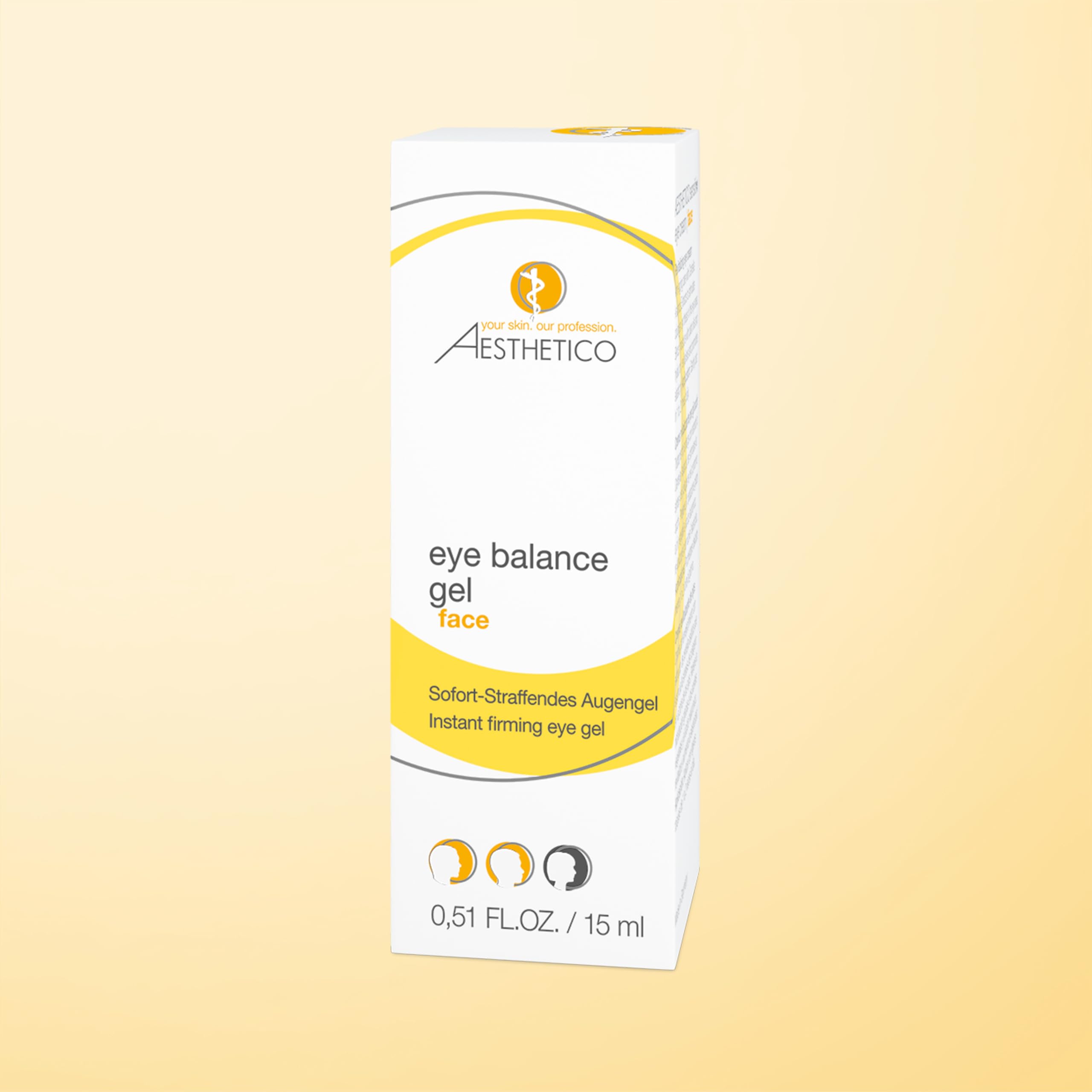 AESTHETICO eye balance gel, 15 ml - Sofort straffende Augenpflege mit intensivem Anti-Aging-Effekt, reduziert Fältchen, wirkt kühlend, feuchtigkeitsspendend und abschwellend bei geschwollenen Augen