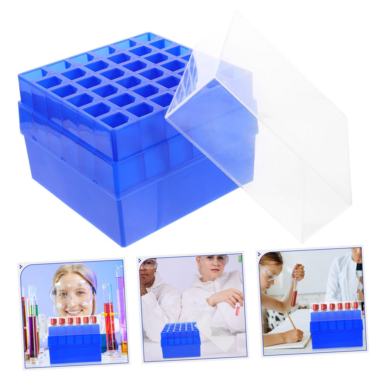 Alipis 2 set Scatola Per Congelatore Custodia Per Provette Organizer Per Provette Custodia Per Provette Custodia Per Provette Custodia Per Provette Supporto Per Provette 2 pezzi*2