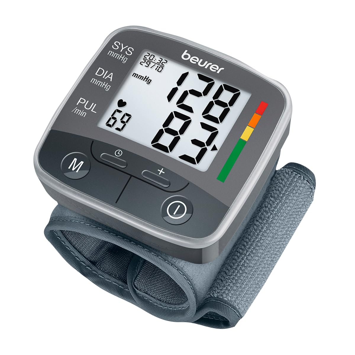 Beurer 659.02 BC32 Wrist Blood Pressure Monitor Included Wrist Cuff/Digital Display/Rish Indicator Color- Black-picture-19