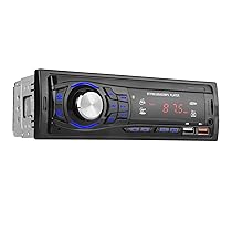 Autoradio Bluetooth 1 DIN – Stereo Auto con 2 Porte USB, Vivavoce Bluetooth, Radio FM, Supporto MP3 via USB, SD, AUX, Telecomando Incluso – Autoradio per auto 12V (nero)