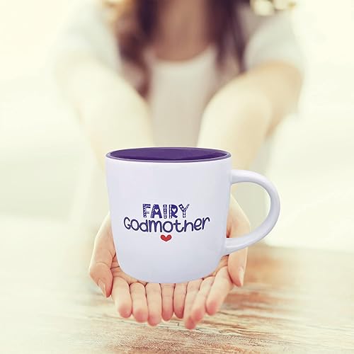 Miniatura 9 de Taza de cerámica para madrina de 11 onzas, llavero de madrina, regalos para madrina de parte del ahijado, taza de café, regalo de hada madrina,