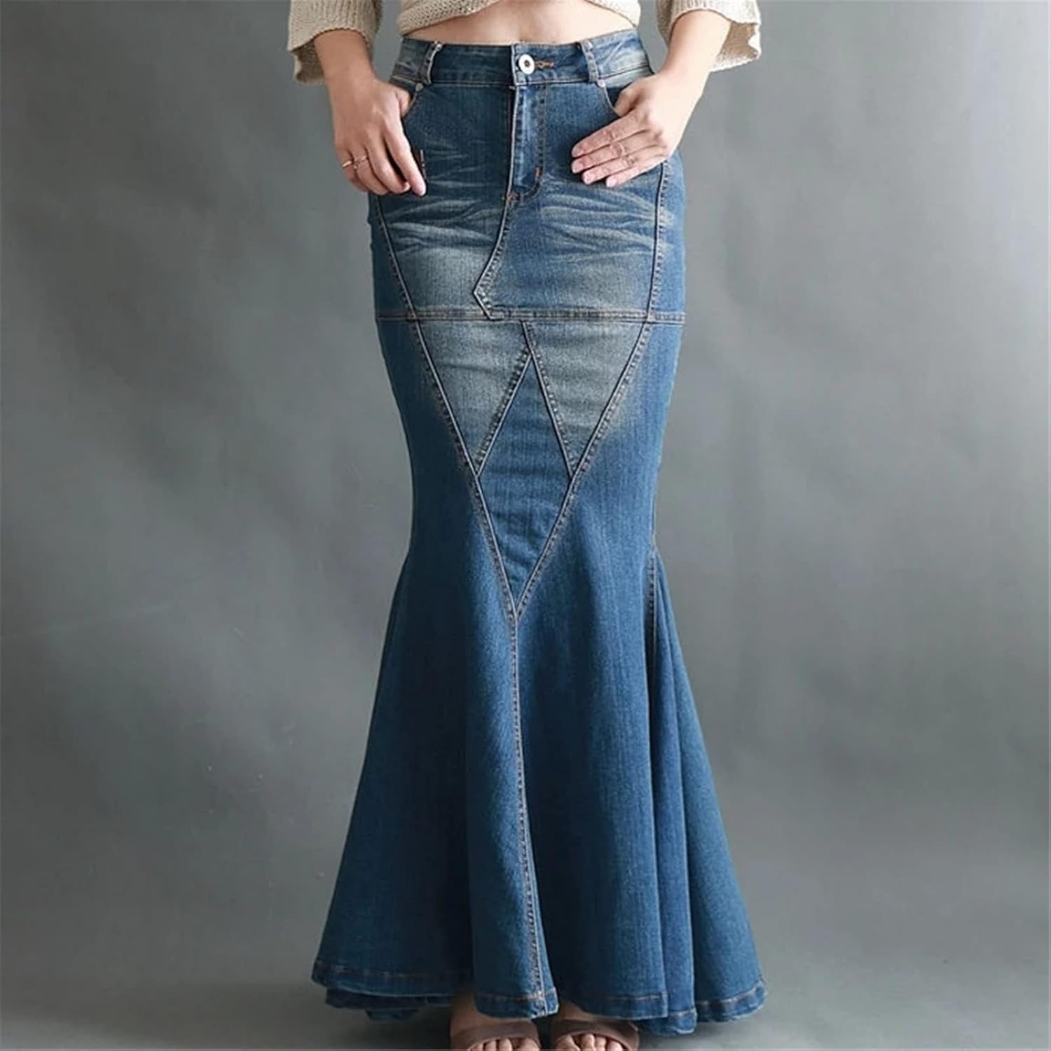 Fano Studios ダークデニム プリーツスカート M