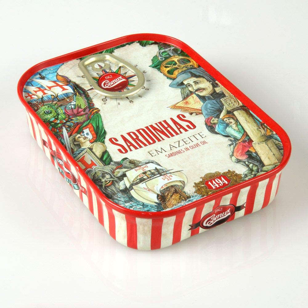 Comur - Sardine intere in olio di oliva / Prodotto Gourmet del Portogallo - 3 x 125 gr Pack