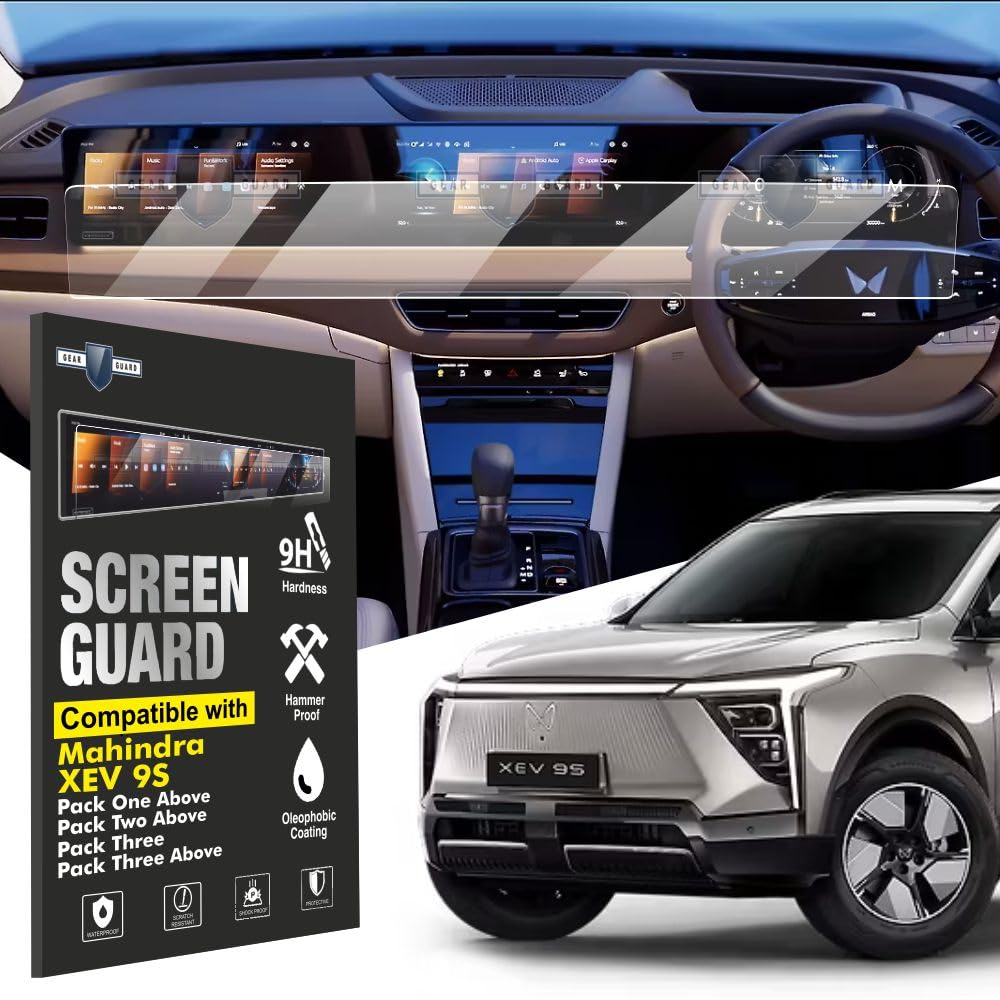 RGY Screen Guard For Mahindra XEV 9S Car Accessories Full Screen Infotainment System Protection Film | Android Touch Screen Accessories [Not Tempered Glass]-image-2