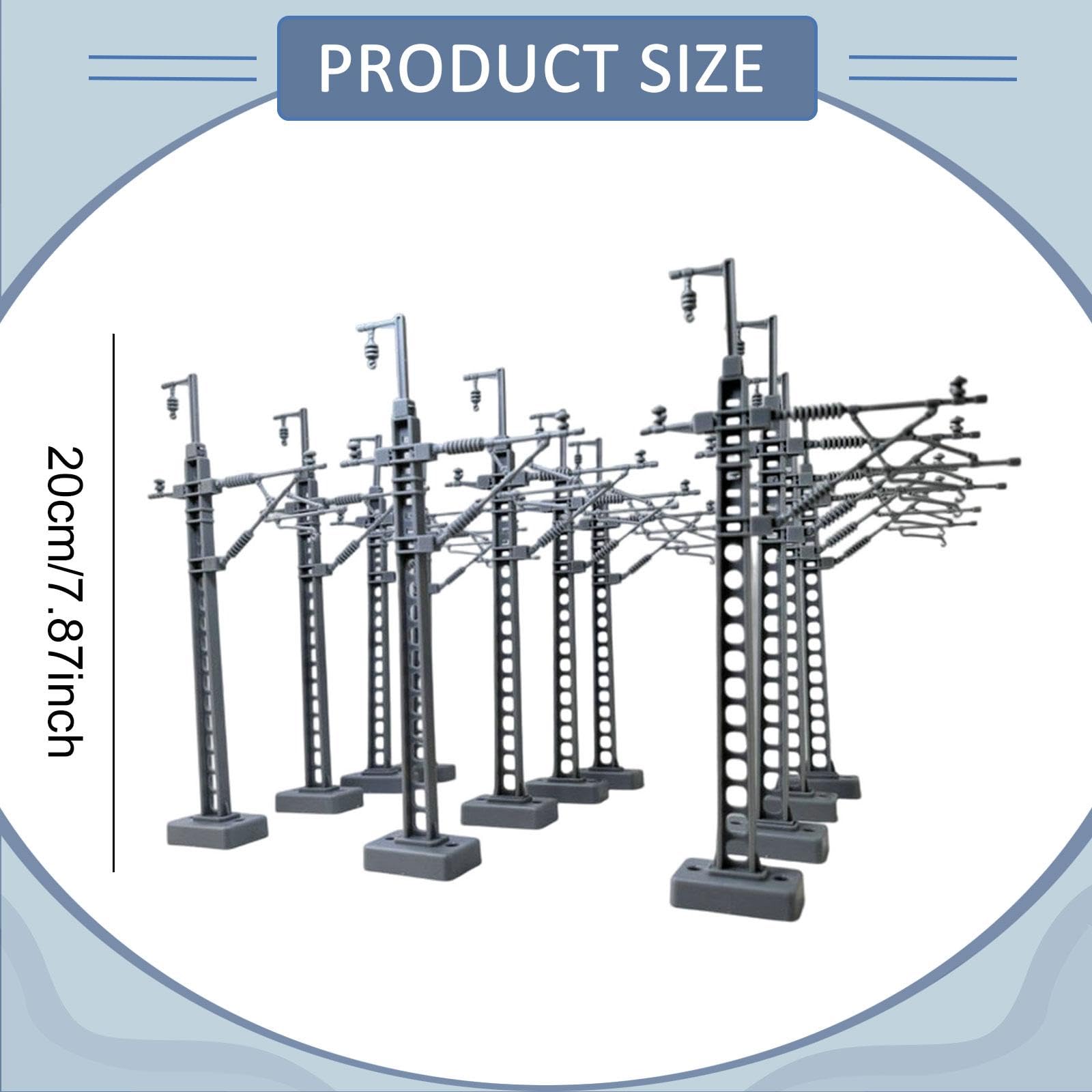 Lot de 12 Modèles de Poteaux électriques pour Maquettes Créatives à Monter Soi-même et Accessoires de Micro-