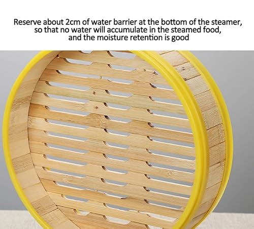 Luminexia 5-Tiers Bamboo Steamer,Kitchen Bamboo Steamer Basket,Steaming Basket With Lid,Steaming Pan Steaming Rack Cookware,Bamboo Cooker Best For Dim Sum,Vegetables,Meat And Fish - Image 6