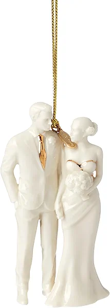 Lenox 894430 2023 Bride & Groom Ornament, Christmas