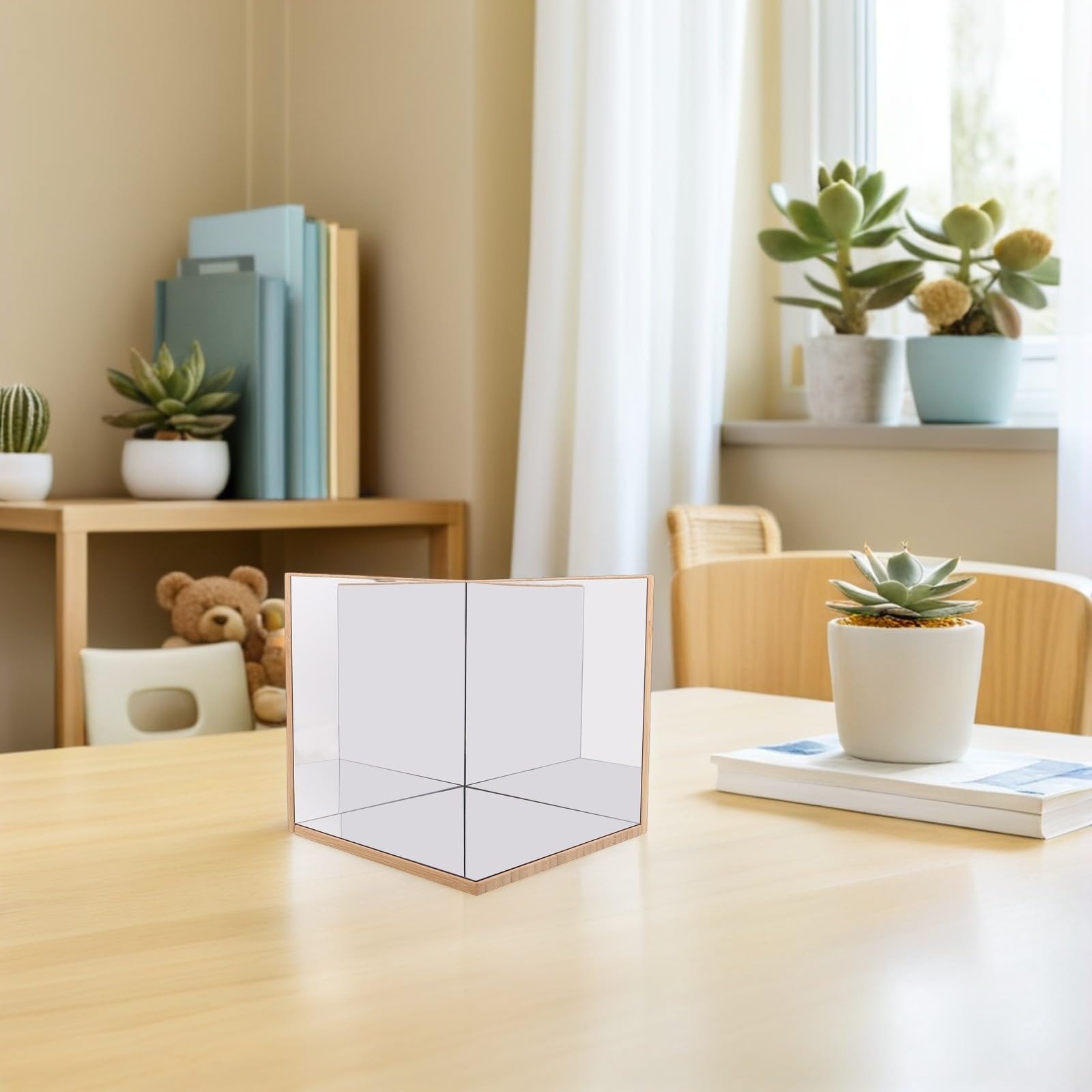GARVALON Kinder Montessori Entdeckerspielzeug Eckspiegel aus Glas Sensorischer Lernspiegel für Vorschule Robuster Montessori Spiegel für Kindergarten und Grundschule