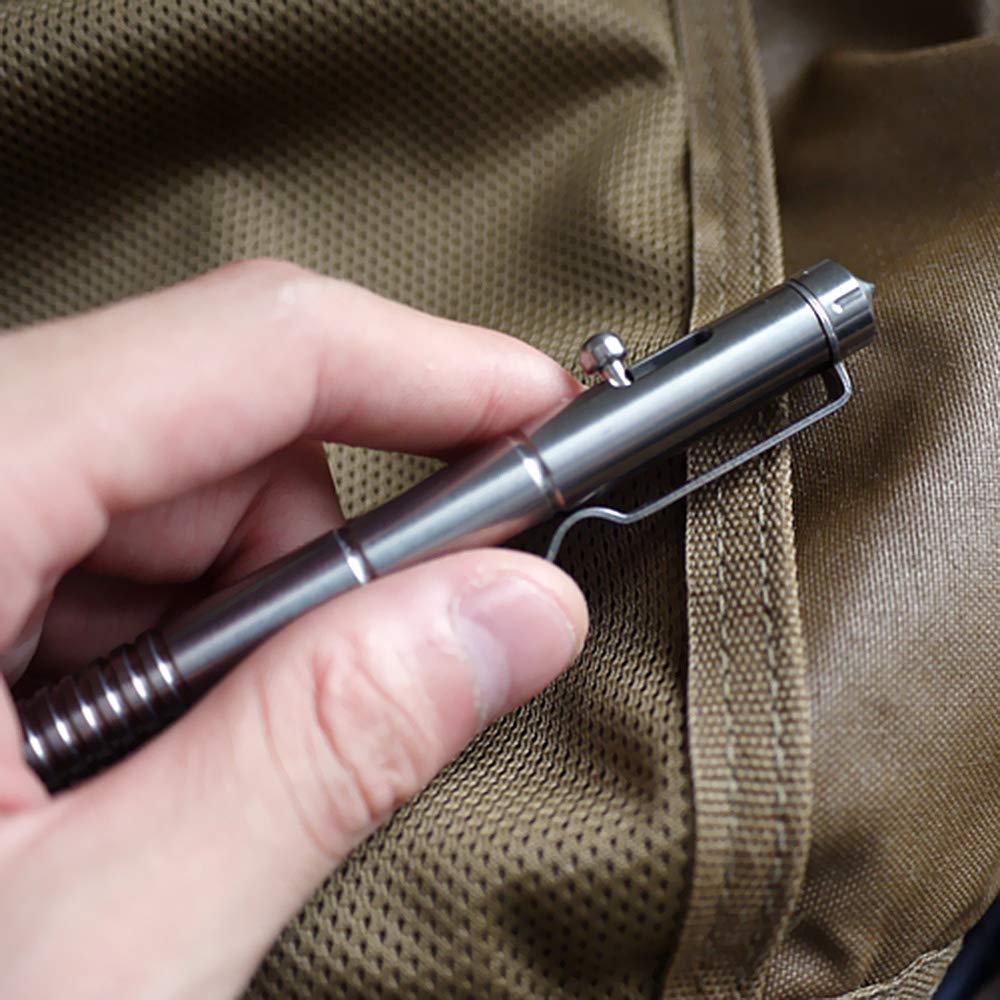 TopHomer Penna a inchiostro gel in lega di titanio vintage con bullone di azione stampa azione scrittura strumento di cancelleria forniture per ufficio Bolt Action