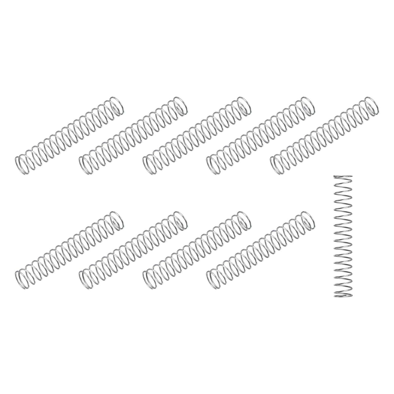 METALLIXITY Compression Springs (0.5x7mm OD,15mm Free Length) 20Pcs, 304 Stainless Steel Extension Spring - for Shop Home Repairs, DIY Projects, Silver Tone — Amazon image 32