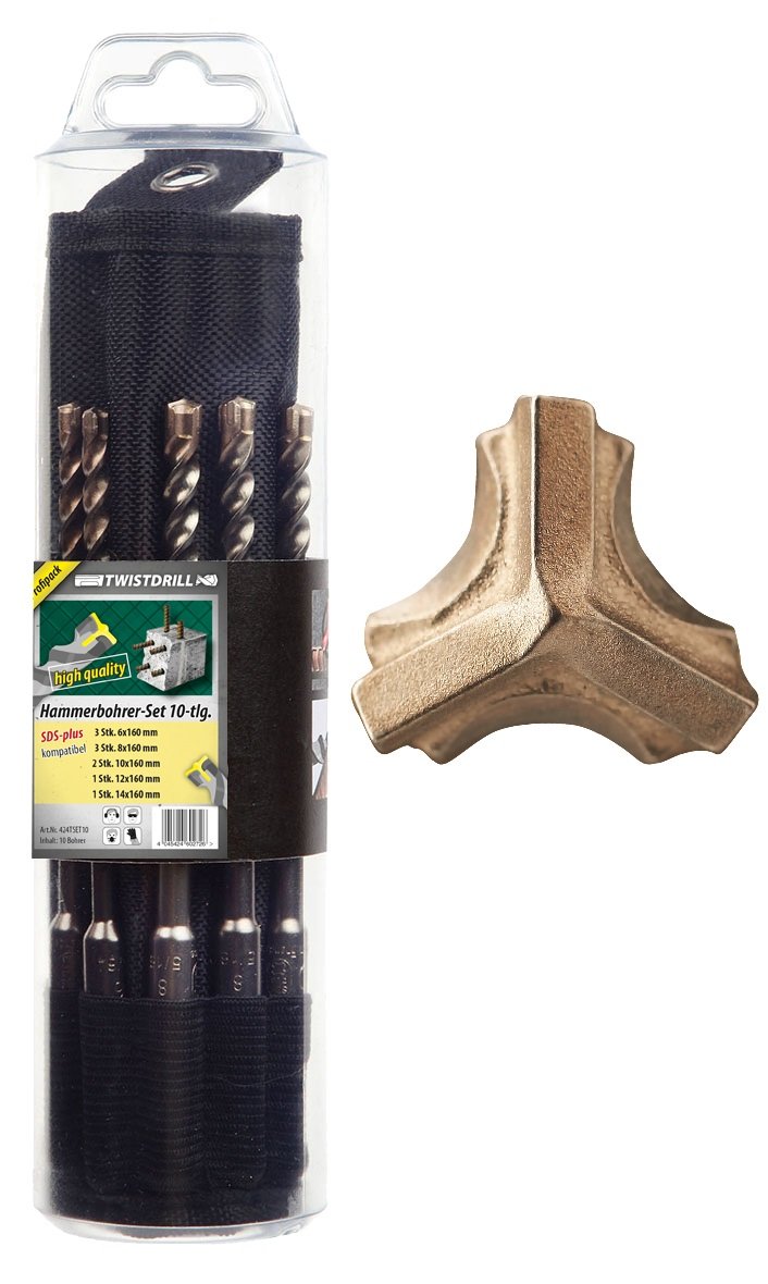 Juego de brocas Twist Drill Martillo SDS-Plus 10 piezas de 3 Schneider hasta 1500 agujeros
