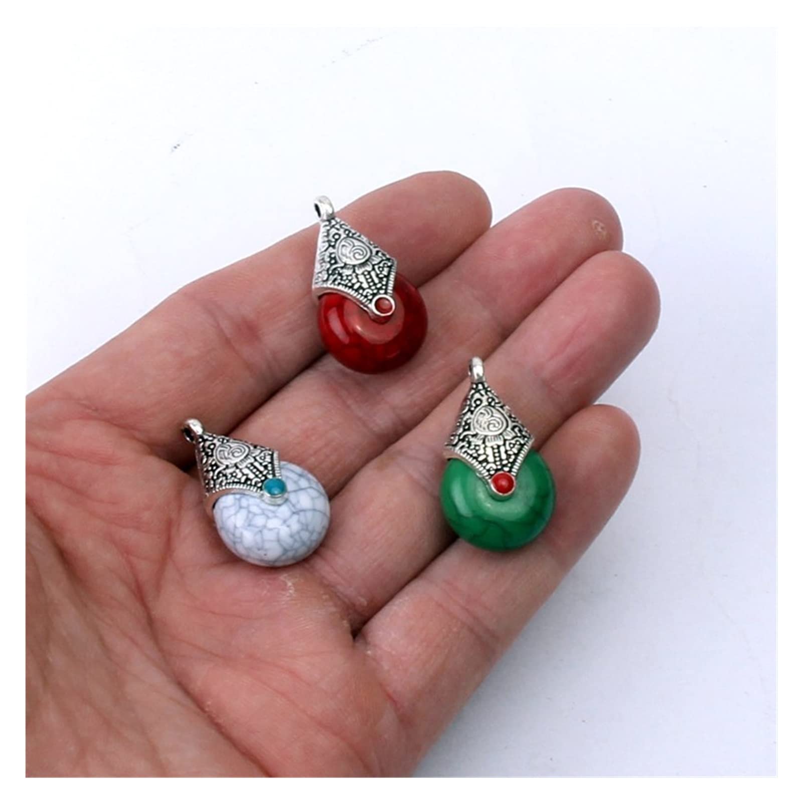 Wisiorek 30 sztuk Zawieszki w stylu vintage Charms do wyrobu biżuterii Materiały do wyrobu biżuterii DIY Akcesoria naszyjnikowe Materiały ręcznie robione (14)