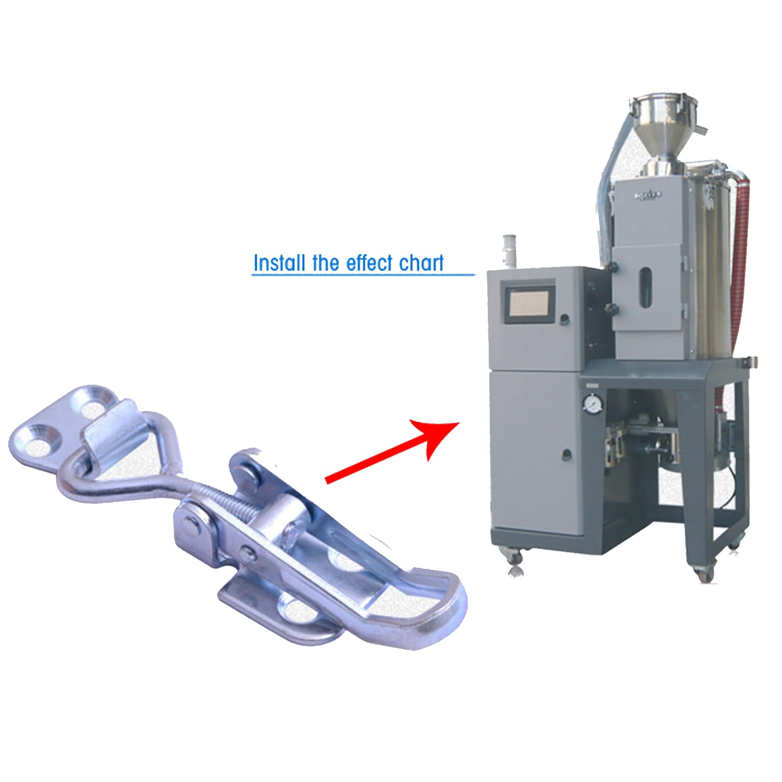 Lot De 2 Loquets à Levier Réglables En Acier Inox 304 - Fermeture Serrage Rapide Pour Boîtes, Armoires - Capacité 100 Kg - Avec Trou Pour Cadenas
