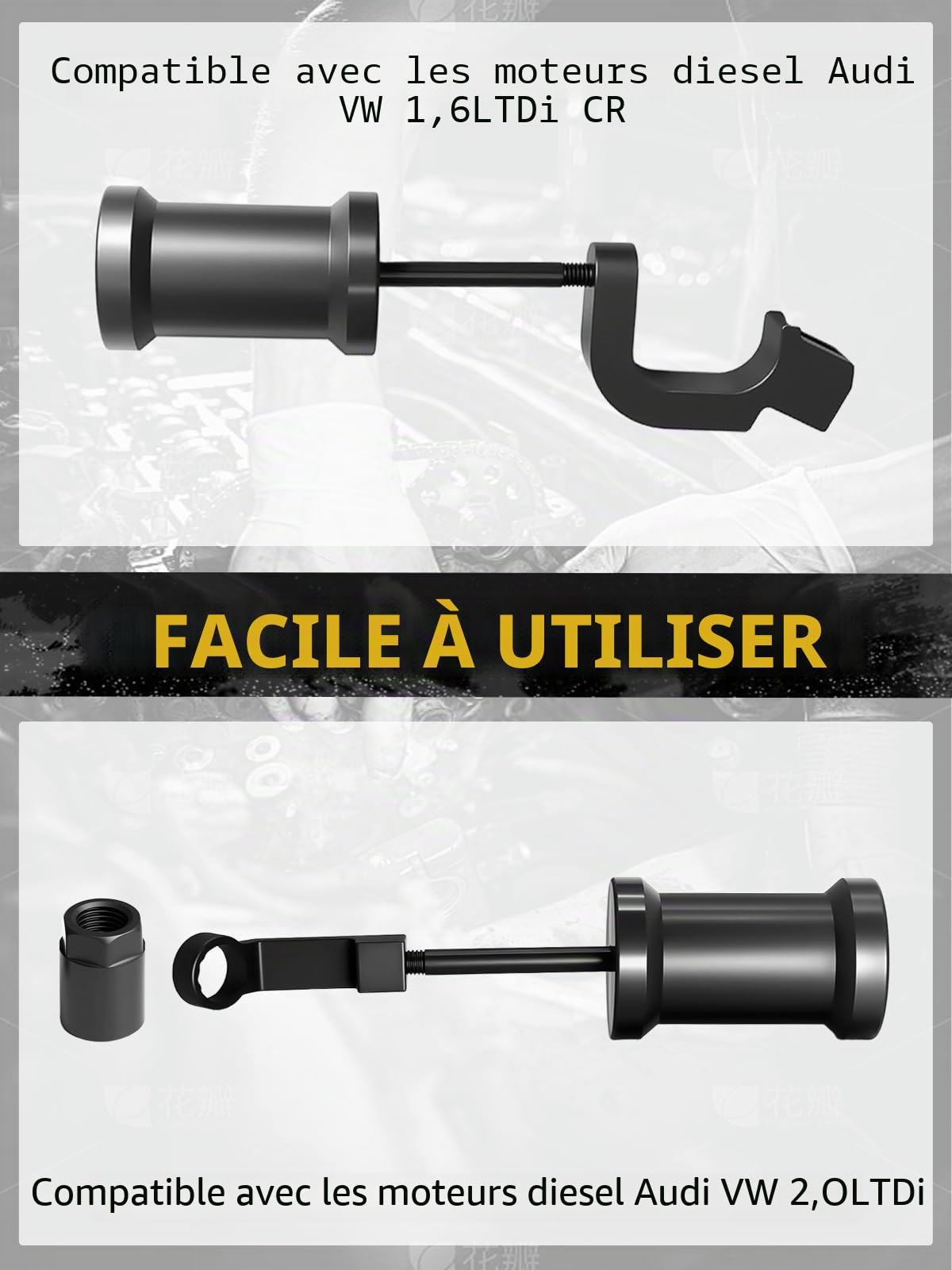 Extracteur D'injecteur Diesel Compatible Avec VW Diesel Pour Moteur VAG 1.2, 1.6, 2.0 TDi, T10402, T10415
