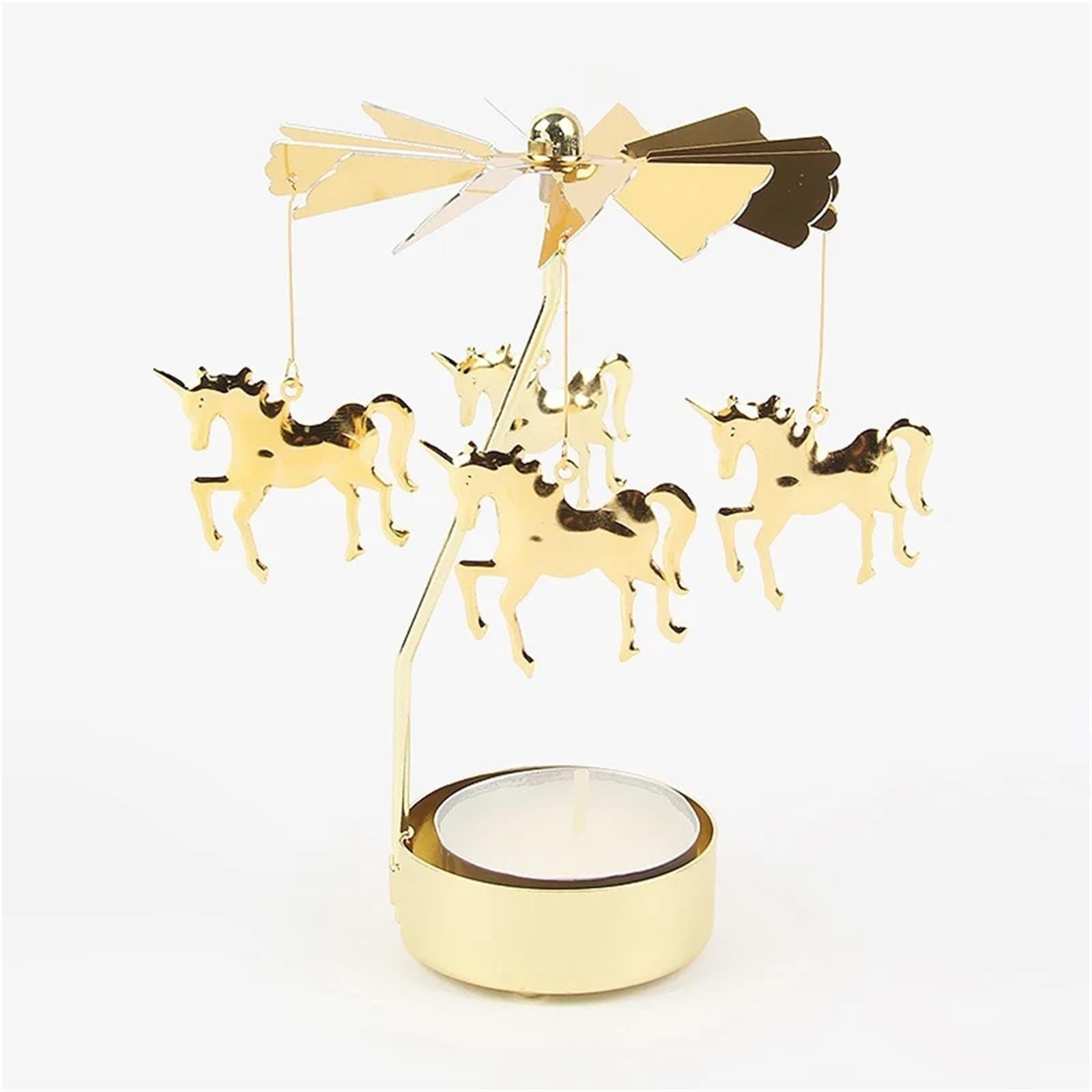 Candle Holders 1pc Metal Hot Rotating Christmas Dinner Party Wedding Decoration(Style6)