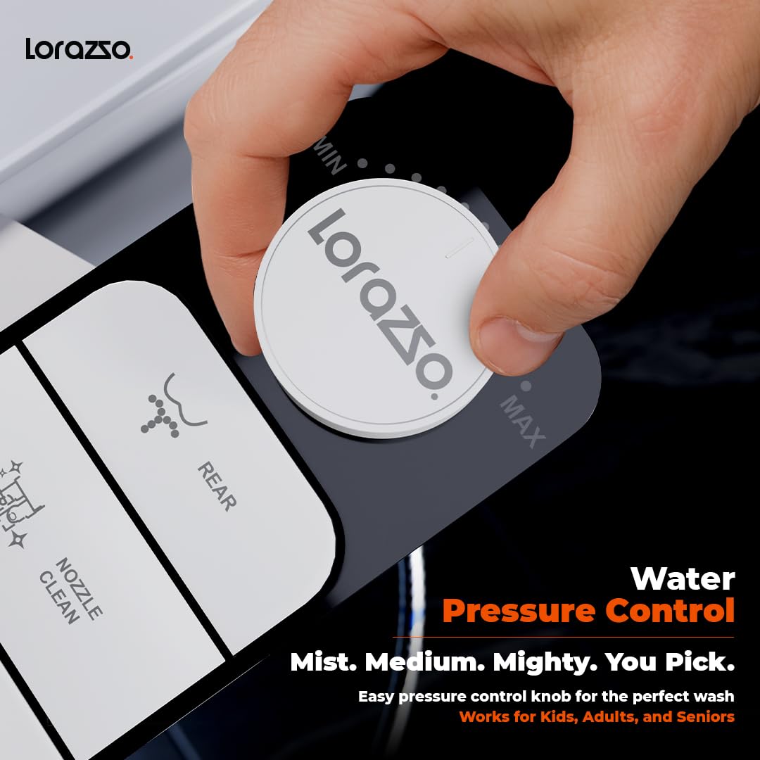 Lorazzo Pulse® Bidet | Smart Toilet Attachment with Dual Nozzle (Front & Rear) | Bidet Spray for Toilet | Self-Cleaning, Adjustable Pressure, Easy DIY Install | 3-Year Lorazzo Limited Warranty 2