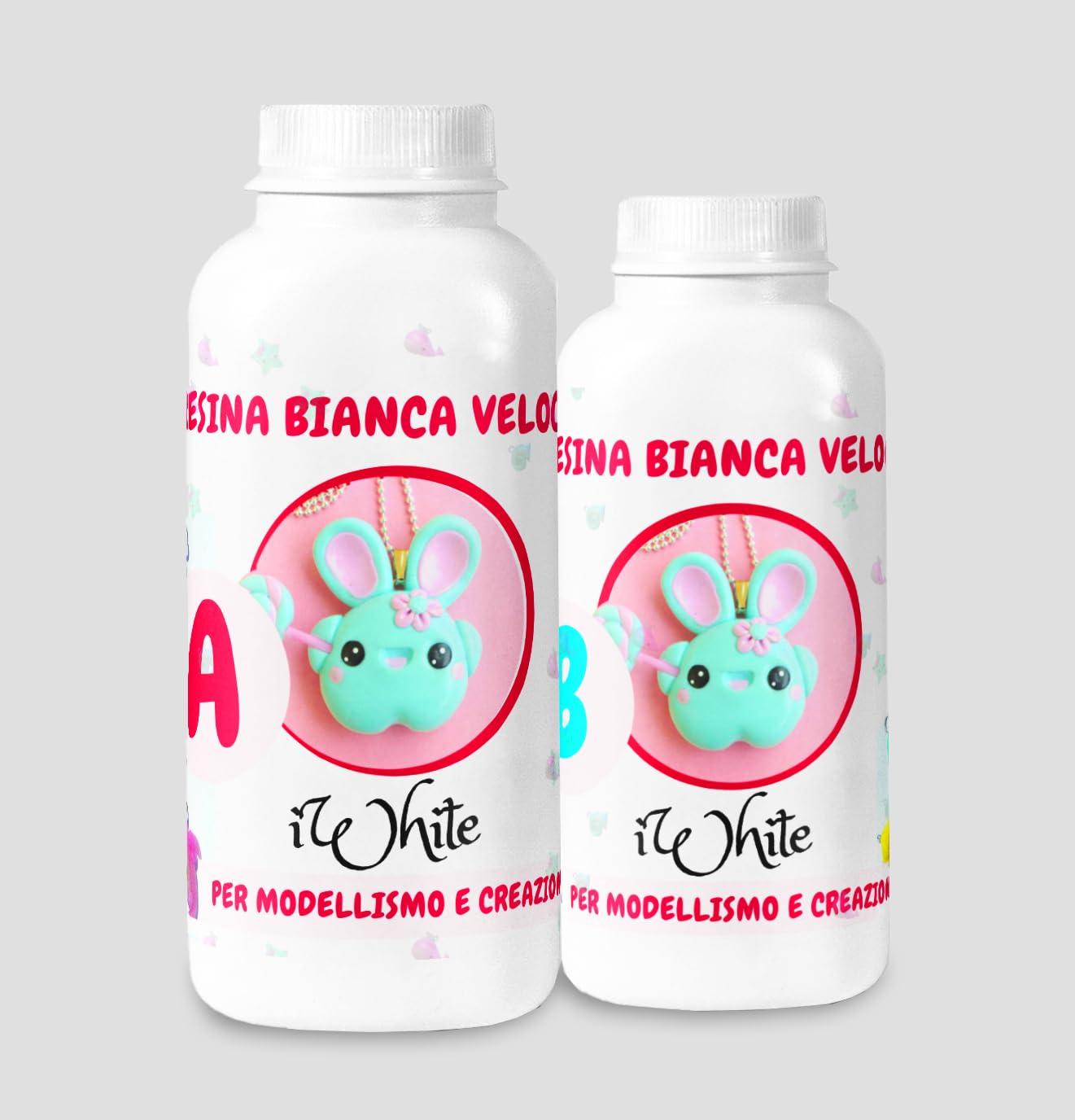 Resin Pro IWhite Resina Poliuretanica da Colata Bianca, Veloce e Altamente Fluida, per Modellismo e Creazioni Artistiche, Bi-Componente, Atossica, Made in Italy, gr 500