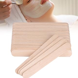 Wooden Waxing Stick - 100Pcs/Bag Waxing Stick Spatula Applicator Spatula Disposable Tongue Depressor Body Hair Removal Craft Sticks for Nose, Eyebrow, Ear, Face, Mustache, Bikini, Lip