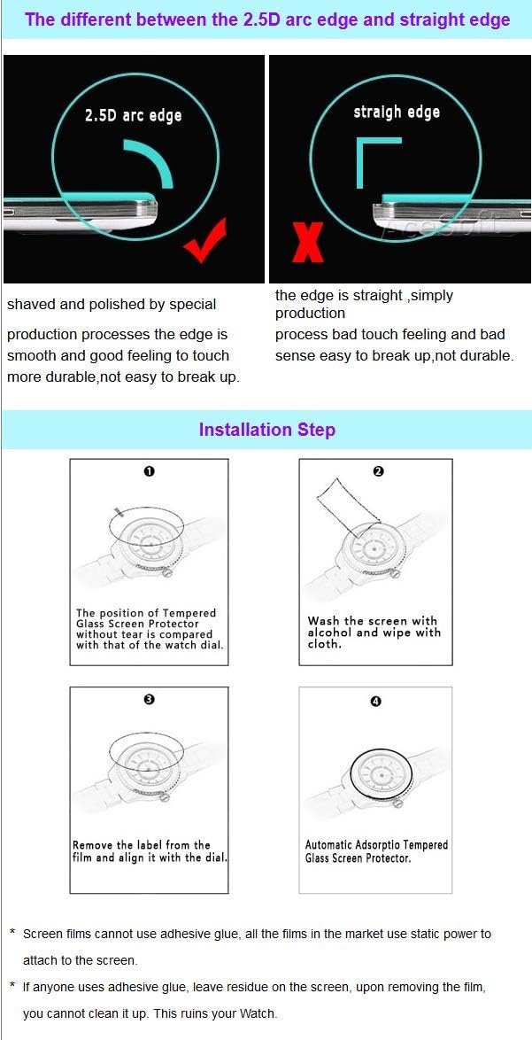 High Definition Ultra Clear 9H Hardness Anti-Scratch SmartWatch Tempered Glass Screen Protector for Samsung Gear S2 SM-R720