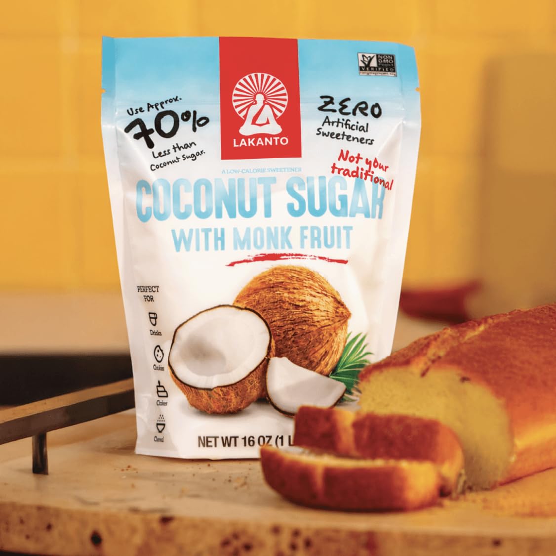 Amazon.com: Lakanto Coconut Sugar with Monk Fruit Sweetener