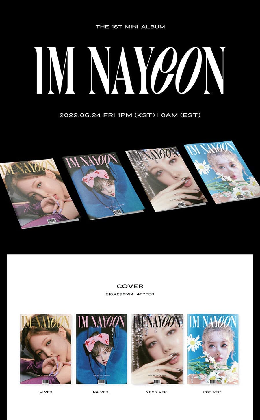 Amazon.com: TWICE NAYEON IM NAYEON 1st Mini Album (I'M Ver