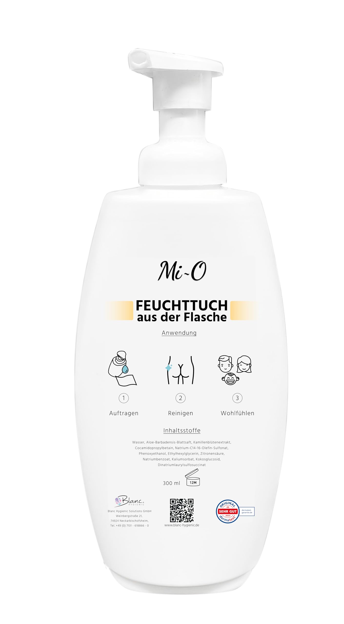 Foam Care Intimpflegeschaum 12x300 ml, 9600 Anwendungen | Intim-Pflegeschaum mit Aloe Vera, frei von Duftstoffen, für ca. 9.600 Anwendungen im Mini Fix System