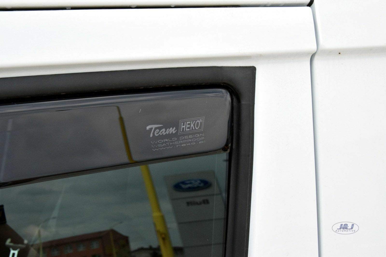 J&J AUTOMOTIVE Heko Déflecteurs d'air et de Vent pour Ford Transit Connect 2014-2022, Lot de 2pcs, Teintés, Avant et Arrière, Aérodynamique