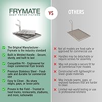 Vista 4 de Filtro Comercial para Freidora Profunda AF45 de 13.75" x 13.75", Colador de Malla de Acero Inoxidable para Freidora, Aumenta la Vida Útil del Aceite