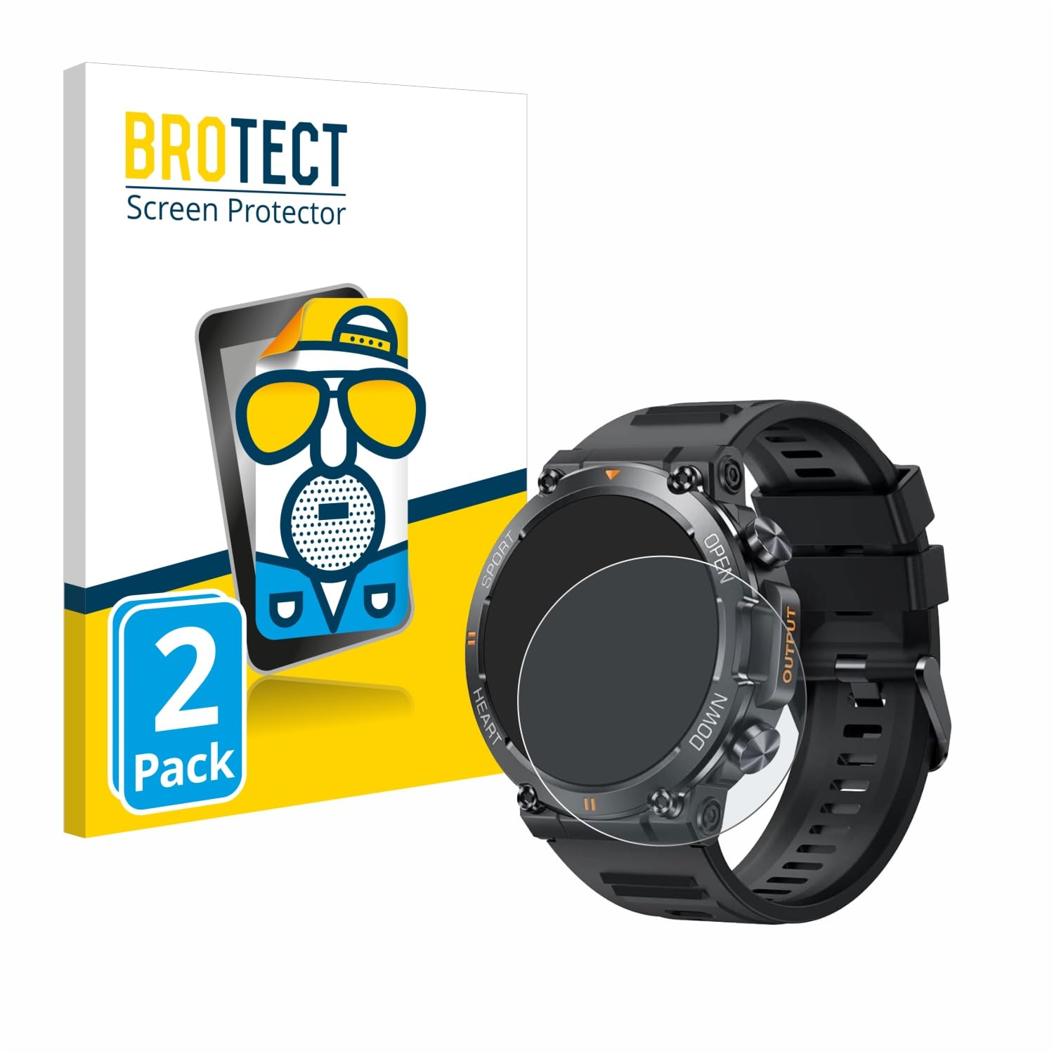 brotect 2-Pack Screen Protector Anti-Glare for Akkee Smartwatch 1.39
