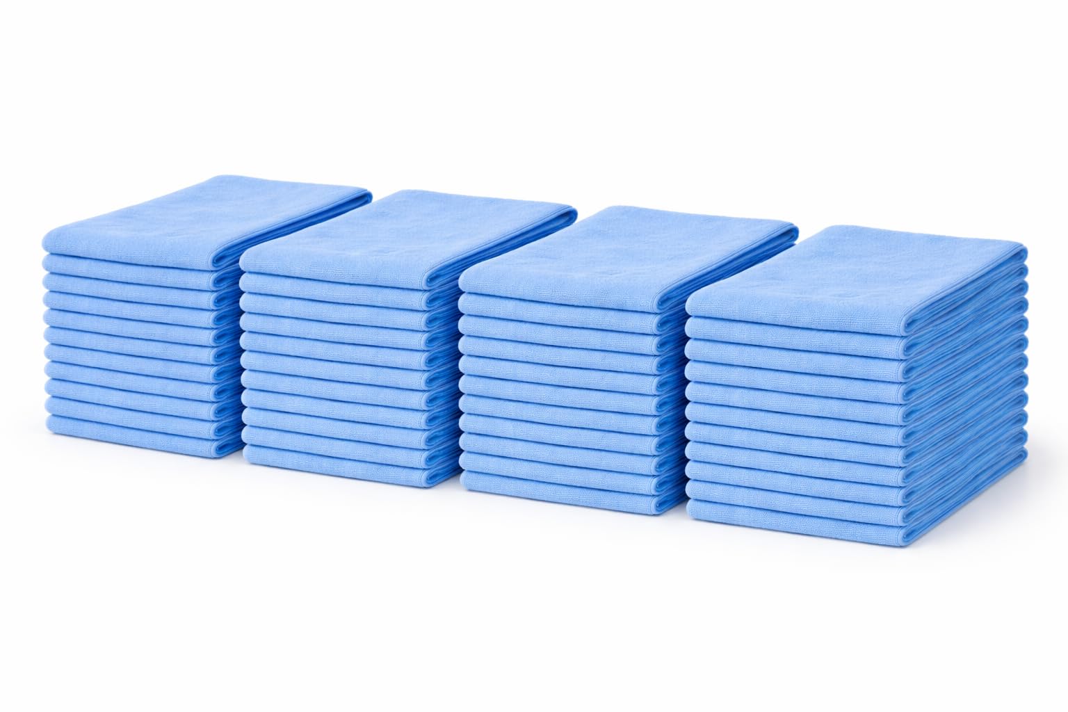 Bayli 200 Stück Mikrofasertücher 38x38 cm – Putztuch Poliertuch 210 g/m² für Autopflege, Fenster, Haushalt & Gewerbe – Farbe Blau