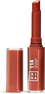 3INA MAKEUP - The Color Lip Glow 114 - Terracotta Brown Colour Lip Balm with Shea Butter to Moisturise the Lips - Shiny and Glowy Colour Lipstick - Highly Pigmented Lip Colour - Vegan - Cruelty Free