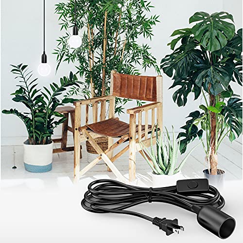 Aryalight 2-Pack Hanging Light Cord,15 Ft Plug In Pendant Light Cord With On/Off Switch E26 E27 Socket (No Bulb Included) Hanging Lantern Cord, Black… #TOP2