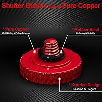 Vista 4 de Botón del obturador de la cámara (paquete de 2/rojo) Botón de liberación suave y delicado