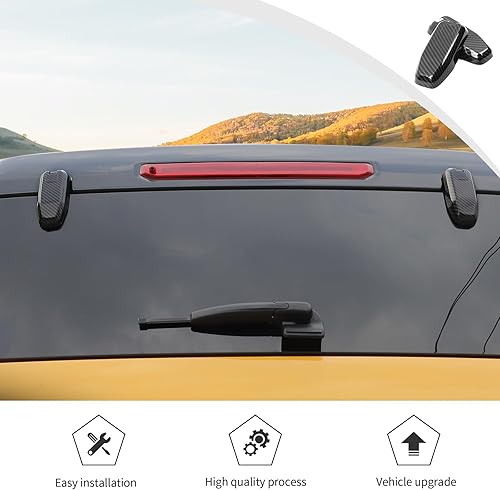 Miniatura 6 de JWWY Cubiertas de bisagra derecha e izquierda para ventana trasera, compatible con accesorios exteriores Ford Bronco Sport 2021-2024 (ABS, fibra de